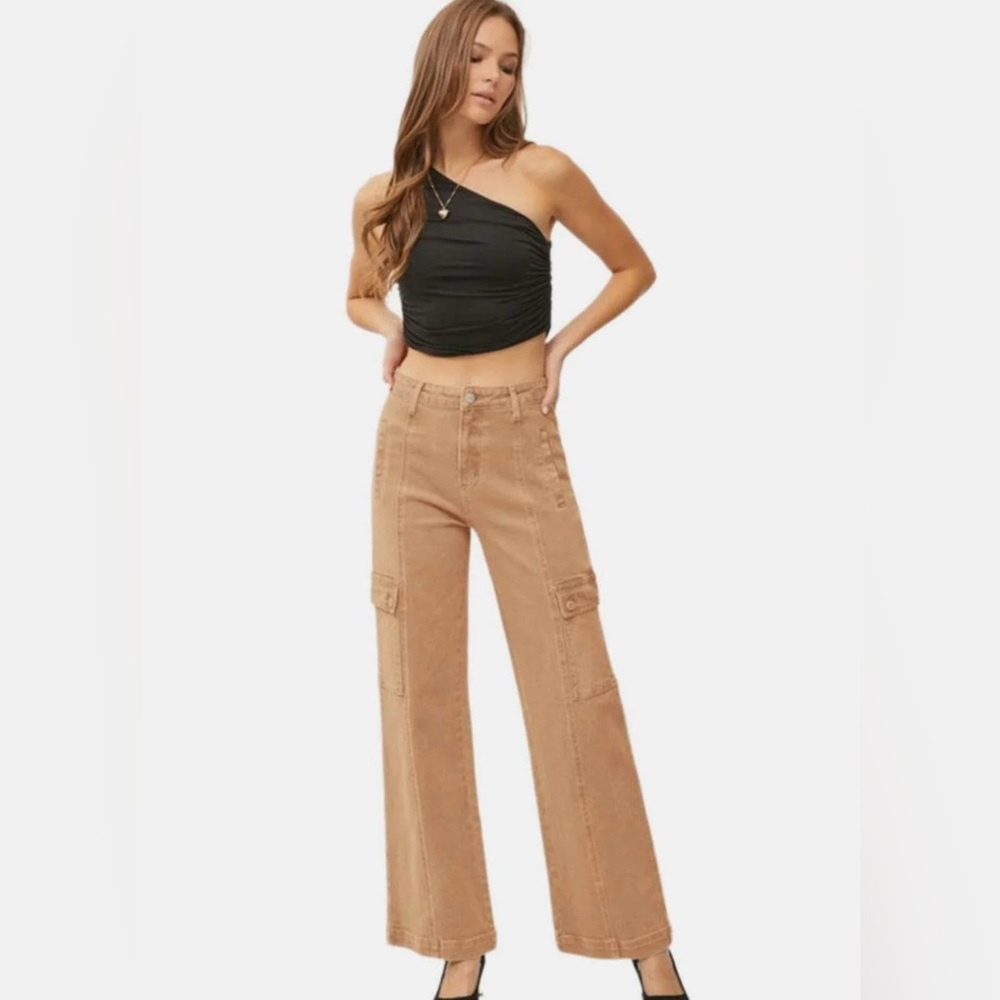 Risen Jeans Tan Denim Cargo Pants 🤎